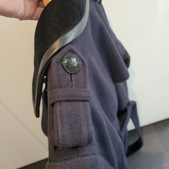 The Kooples Women's Navy Wool Peacoat Size EU 32 /XS-S - Picture 13 of 14